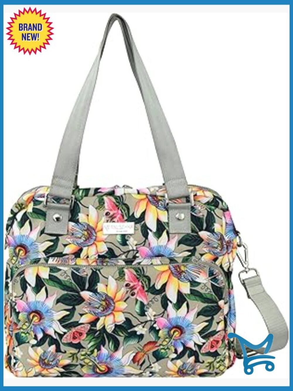 Vegan RFID Blocking Satchel with Laptop Sleeve, Adjustable Strap